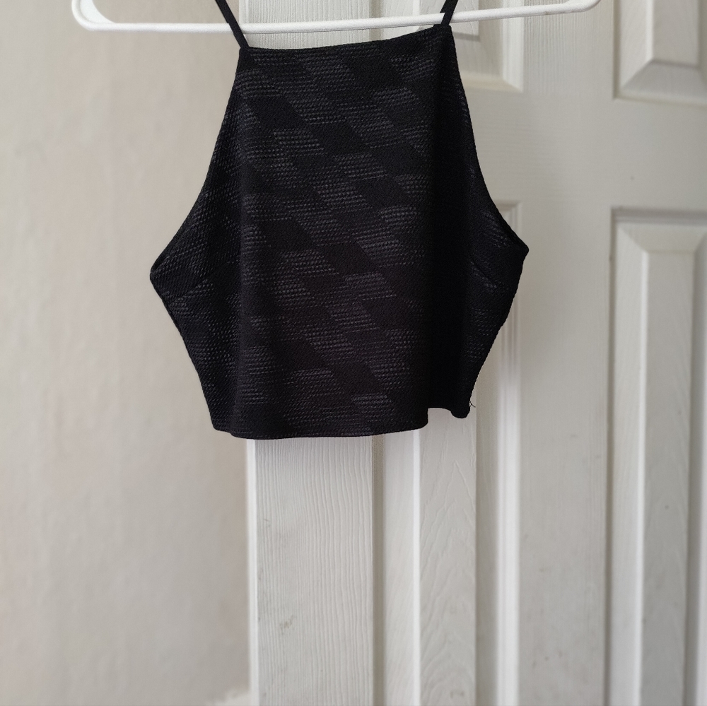 Black halter top